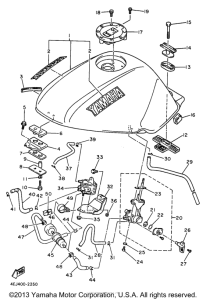 XJ600SJC Топливный бак