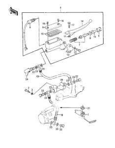 KZ550 Передний тормозной цилиндр