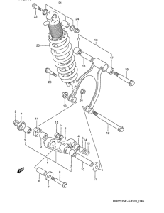 DR650 Втулки заднего рычага