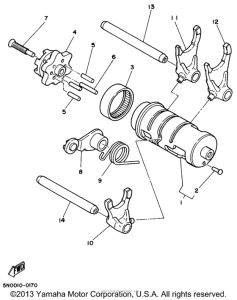 TW200H Вилки переключения