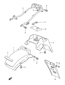 DR800 Заднее крыло