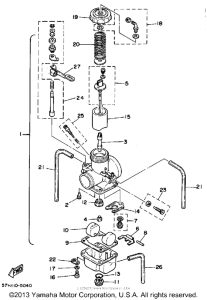 YZ490A Карбюратор
