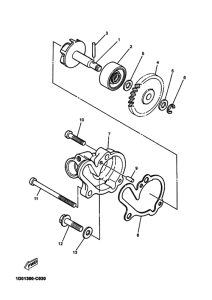 DT125RE Водяная помпа