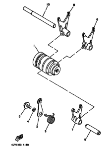 YZ125F Shift cam. fork