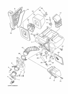 TTR125LES Впускная система
