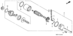 CBX750P2 Стартерный мотор