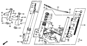 CB750SC Передние аммортизаторы