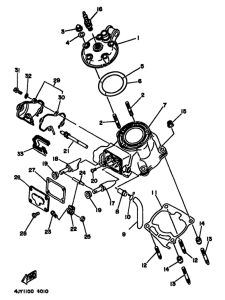 YZ125F Головка цилиндров