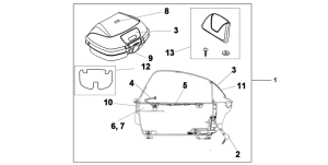 XL1000V (ABS) Top box 45l chevalier silver metallic