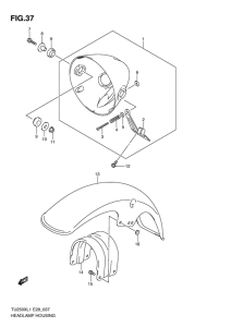 TU250 Фара головного света