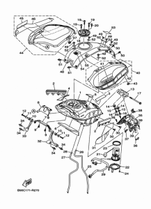 XSR900 Топливный бак
