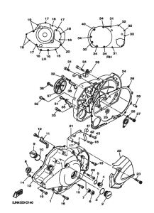 BT1100 Crankcase cover ass`y  (v