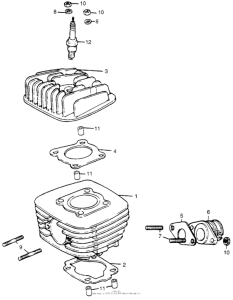 MR50 Цилиндр и головка цилиндра