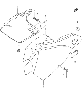 DR-Z400 Обтекатель задний