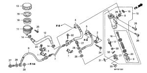 CB1300 (ABS) Rr. brake master cylinder