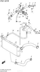 DL1000 (ABS) Радиатор и Патрубки