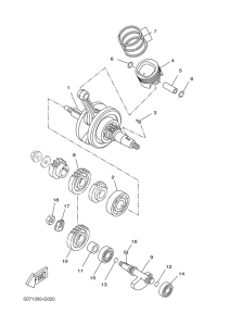 YZF-R125 Crankshaft & piston