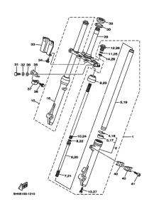 TTR90E Вилка передней оси