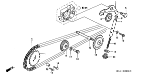 XR50R Цепь грм / натяжное устройство