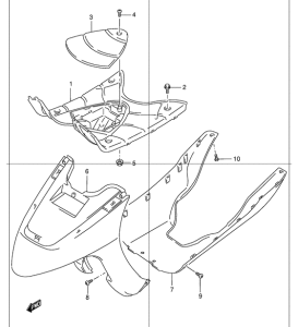 AZ50 Щиток облицовочный задний