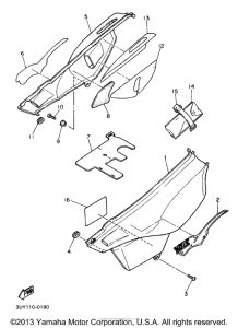 XT600EB Боковые обтекатели