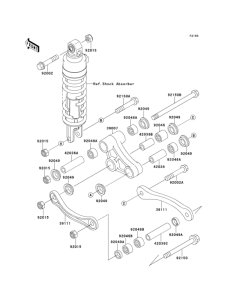 ZX1100 Задняя подвеска