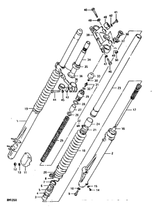 RM125 Вилка передней оси