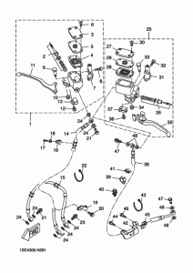 YP400R Главный тормозной цилиндр