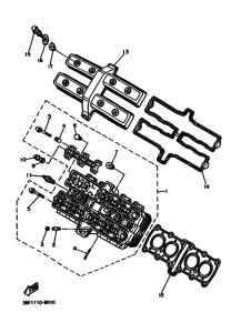 FZR400 FZR400U Головка цилиндров