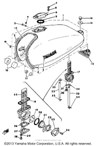 SR500E Топливный бак