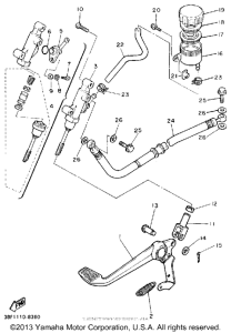 FZR400A Задний торм цилиндр