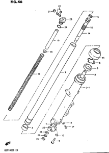 GS1100 Вилка передней оси