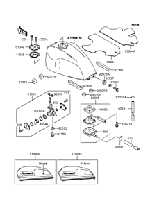ZR400 Топливный бак