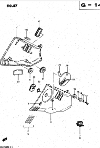 GSX750 Обтекатель задний