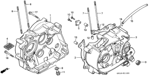 XR80R Картер двигателя