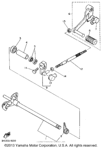 FZR600RB Вал переключения