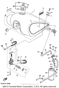 XV750DC Топливный бак