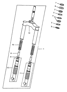 CW50 Передняя вилка