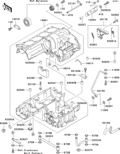 ZX1100 Картер двигателя