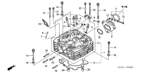 XR250R Головка цилиндров