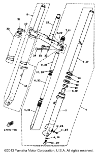 BW350U Передняя вилка