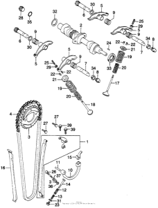 CB360 Camshaft + valve + tensioner