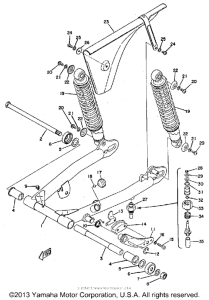 TY250A Rear arm-rear cushion-chain case