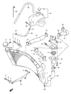 RGV250 Радиатор