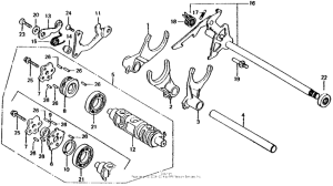 CB750 Вилка переключения передач