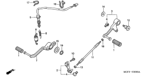 VTR1000SP Brake pedal assy