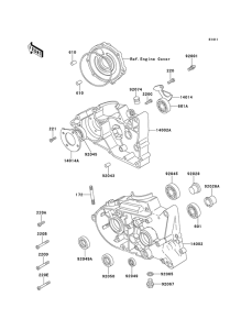 KE100 Картер двигателя