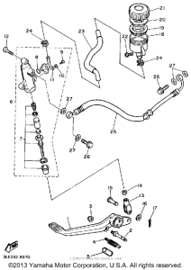 FZR1000A Задний торм цилиндр