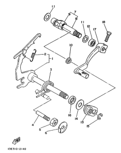 TY125 Вал переключения