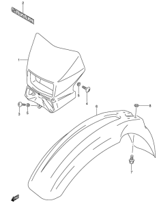 DR-Z400 Переднее крыло